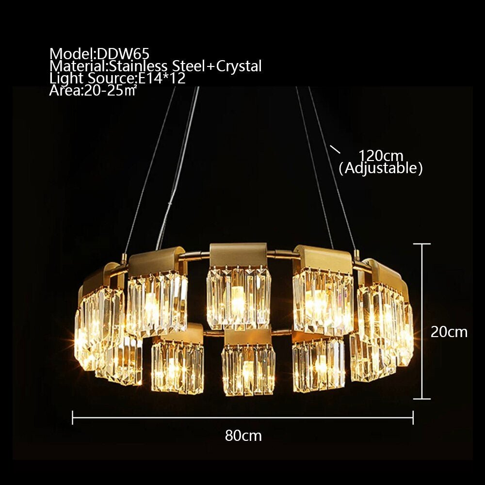 Gio Crystal Modern Chandelier - fovolighting