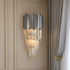 Gio Crystal & Steel Sconce - fovolighting