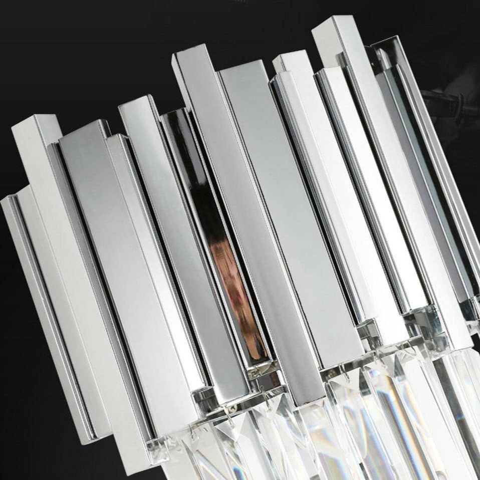 Gio Crystal & Steel Sconce - fovolighting