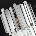 Gio Crystal & Steel Sconce - fovolighting