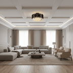 Gio Modern Black Flush Mount Chandelier - fovolighting