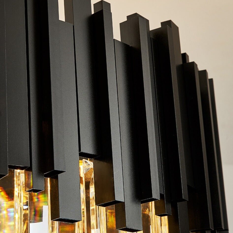 Gio Modern Black Flush Mount Chandelier - fovolighting