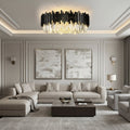 Gio Modern Black Flush Mount Chandelier - fovolighting
