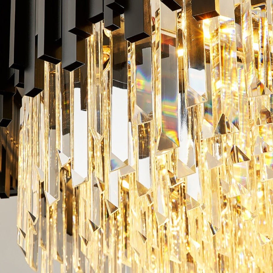 Gio Modern Black Flush Mount Chandelier - fovolighting