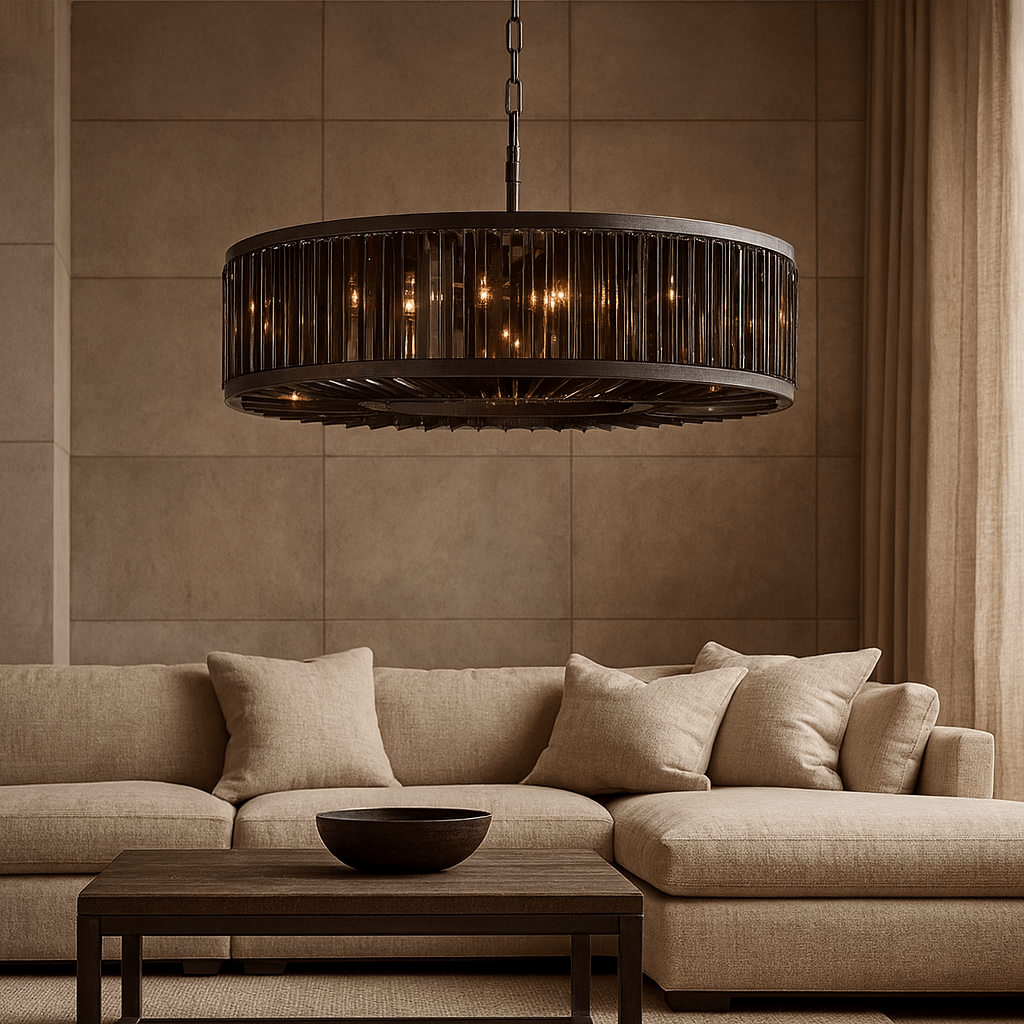 Gio Smoke Crystal Chandelier - fovolighting