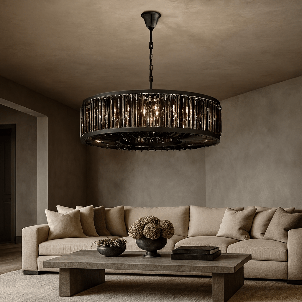 Gio Smoke Crystal Chandelier - fovolighting