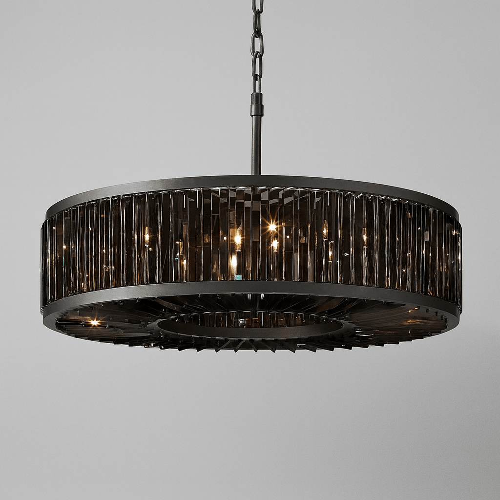 Gio Smoke Crystal Chandelier - fovolighting