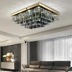 Gio Smoke Grey Crystal Chandelier - fovolighting