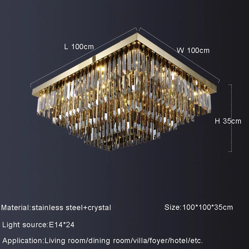 Gio Smoke Grey Crystal Chandelier - fovolighting