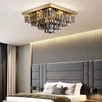 Gio Smoke Grey Crystal Chandelier - fovolighting