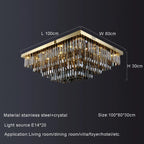 Gio Smoke Grey Crystal Chandelier - fovolighting