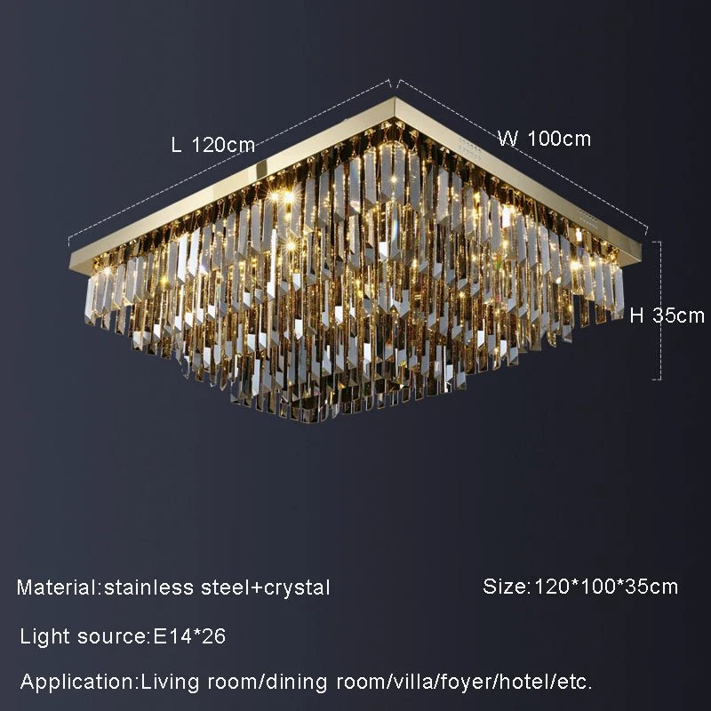 Gio Smoke Grey Crystal Chandelier - fovolighting
