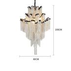 Gladys Aluminum Chain Tassel Stream Chandelier - fovolighting