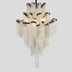 Gladys Aluminum Chain Tassel Stream Chandelier - fovolighting