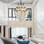 Gladys Aluminum Chain Tassel Stream Chandelier - fovolighting