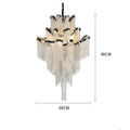 Gladys Aluminum Chain Tassel Stream Chandelier - fovolighting