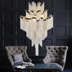Gladys Aluminum Chain Tassel Stream Chandelier - fovolighting