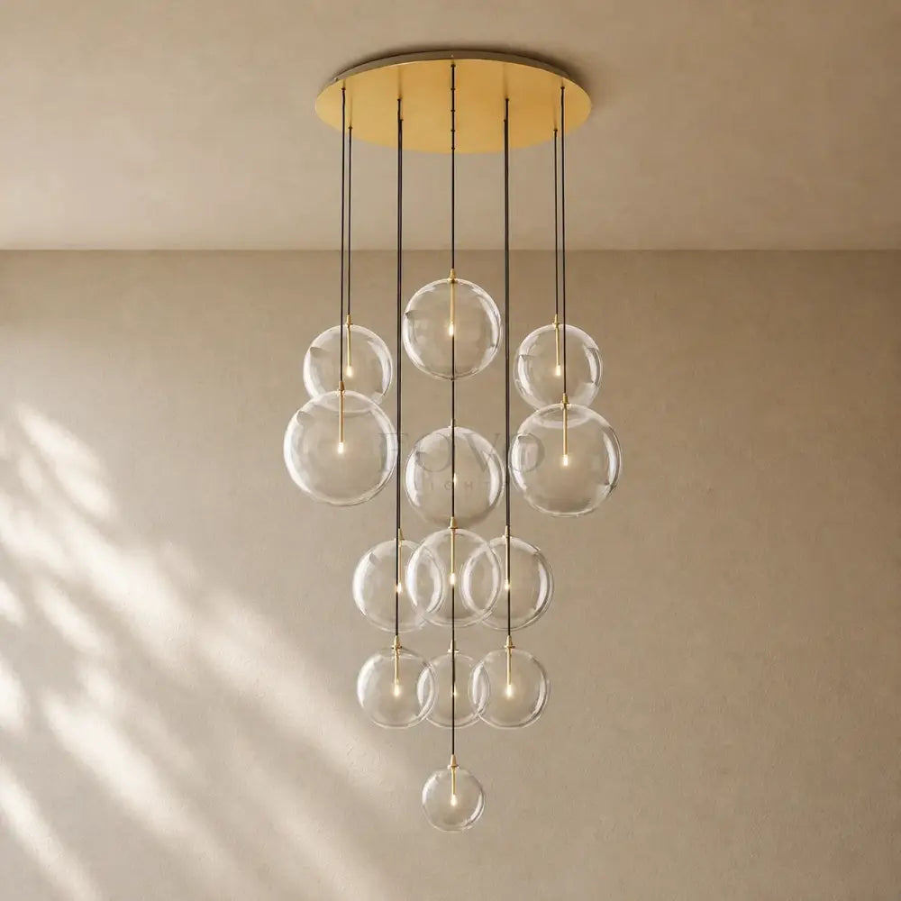 Glass Globe Cluster Chandelier