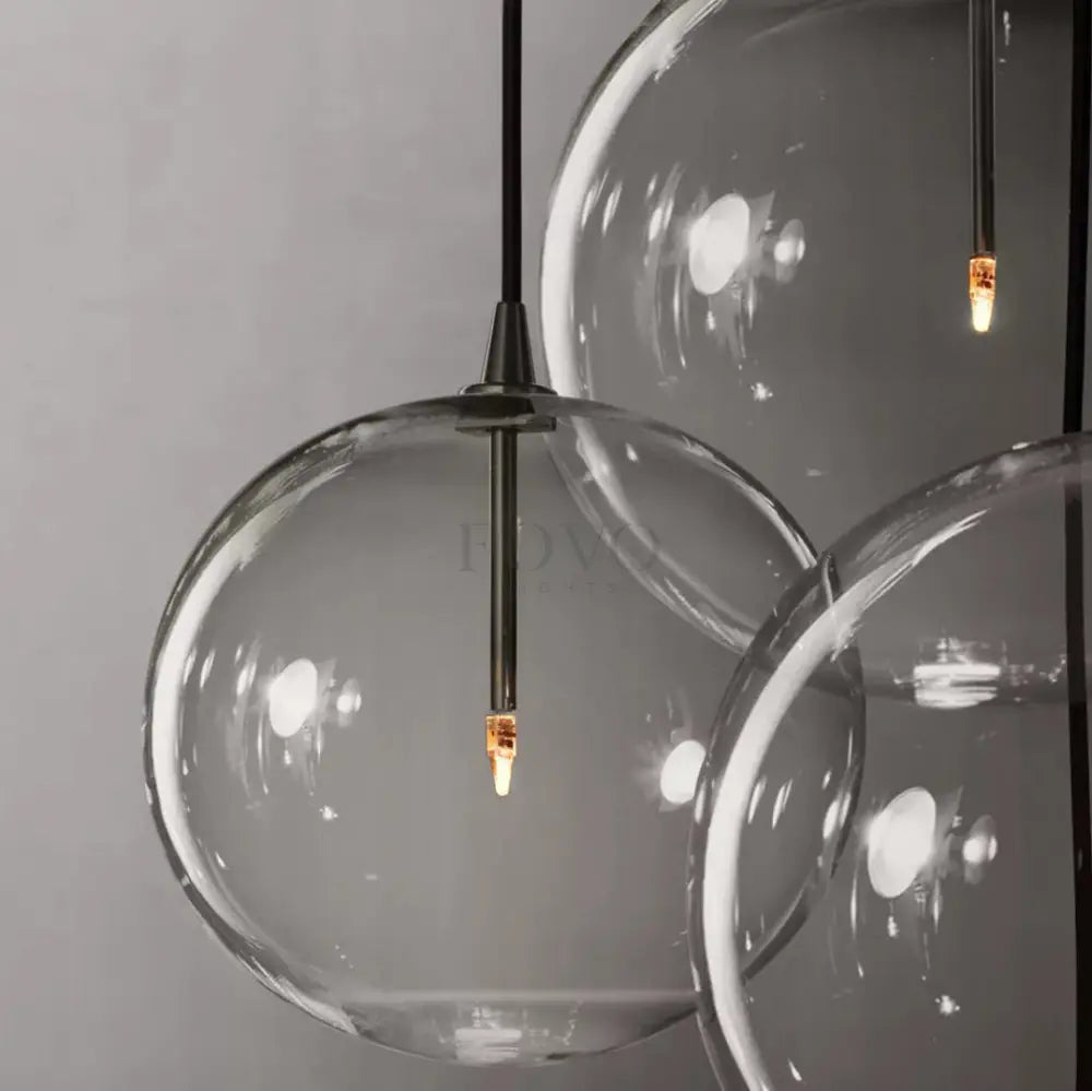 Sierra Glass Globe Cluster Chandelier 44“
