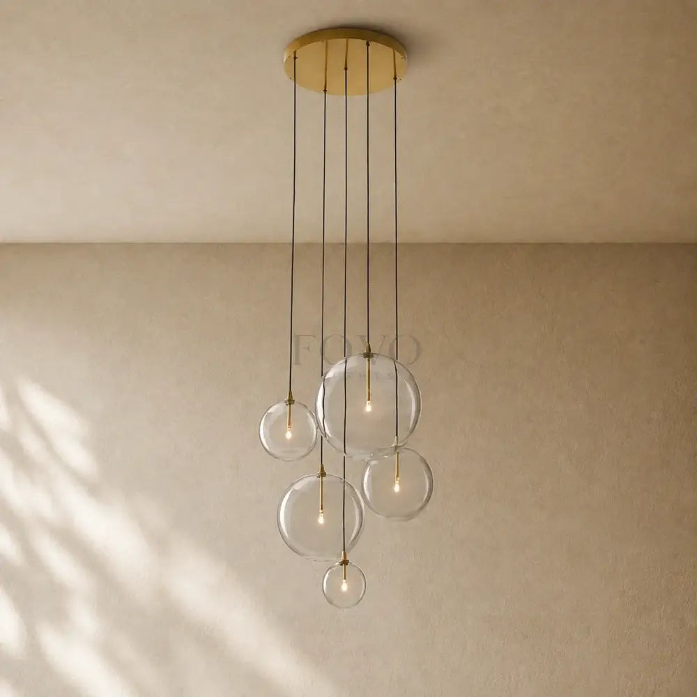 Glass Globe Cluster Chandelier