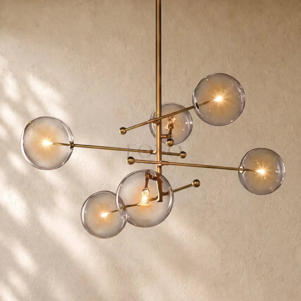 Glass Globe Modern Pendant Chandelier