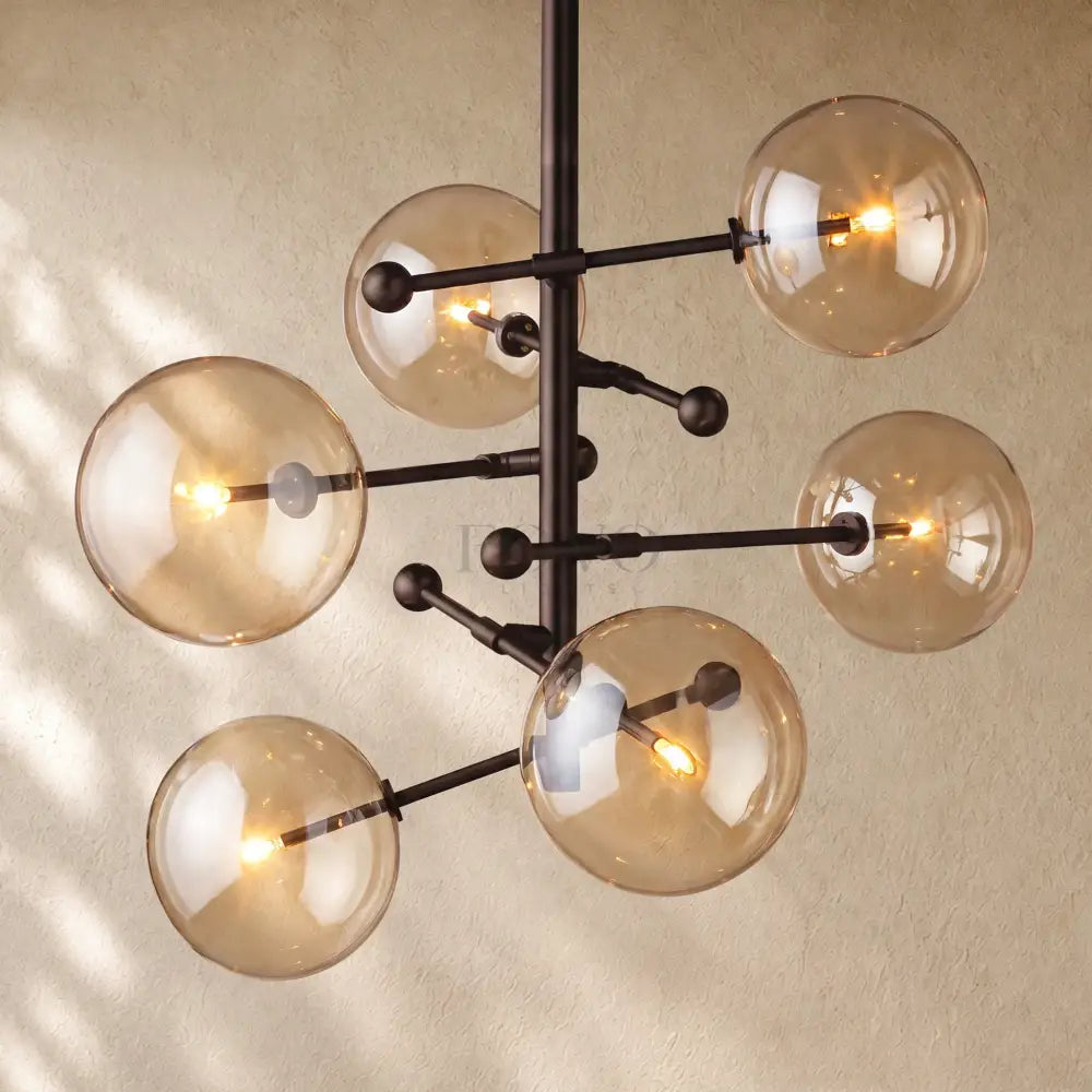 Glass Globe Modern Pendant Chandelier
