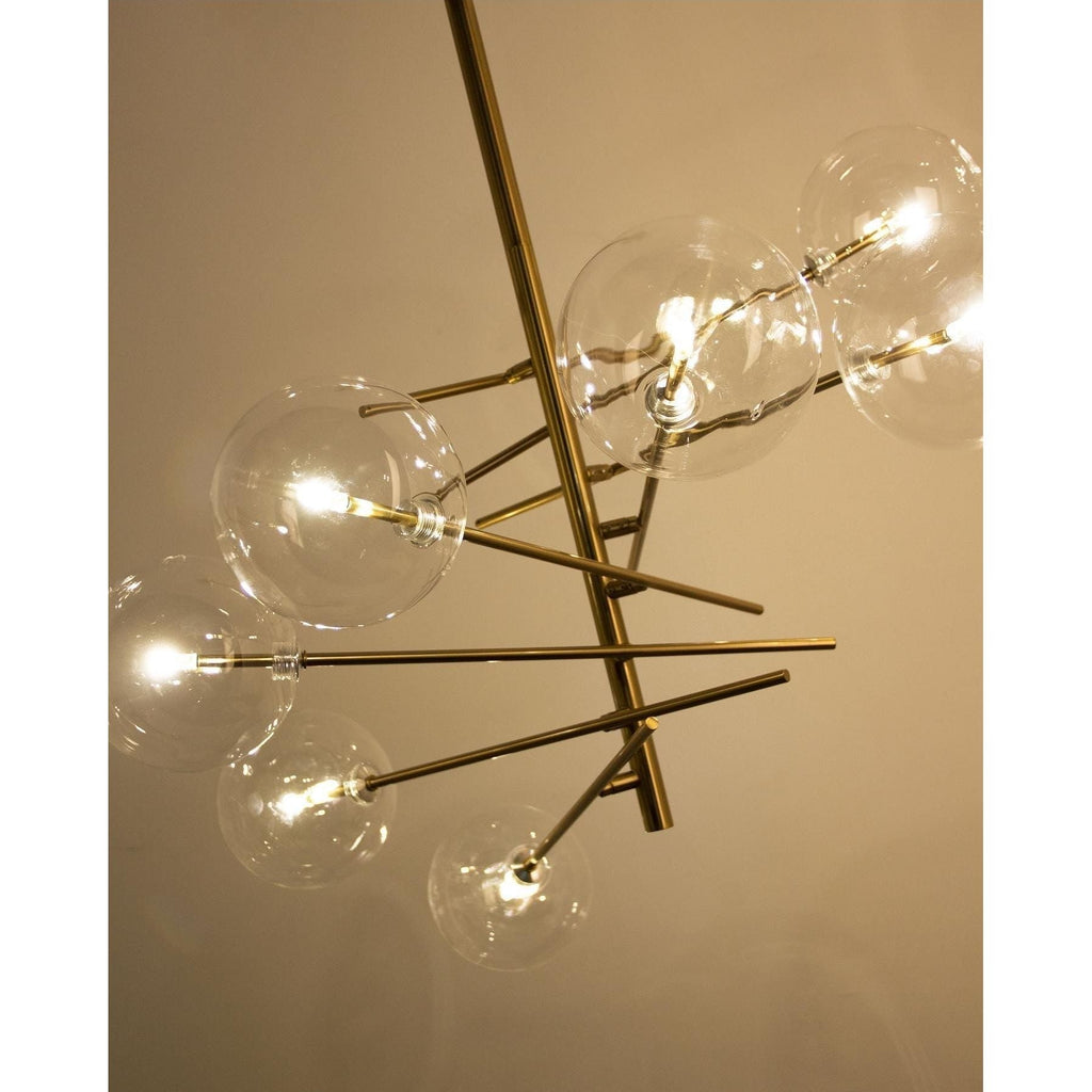 Glass Globe Six-Arm Chandelier - fovolighting