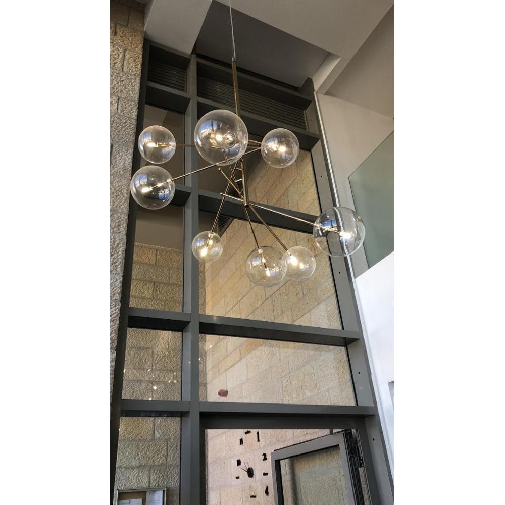 Glass Globe Six-Arm Chandelier - fovolighting