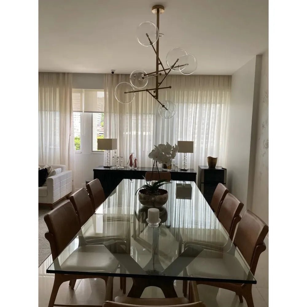Glass Globe Six-Arm Chandelier - fovolighting