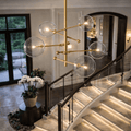 Glass Globe Six - Arm Chandelier - fovolighting