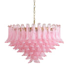 Gold & Pink Barcelona Murano Chandelier with 16 E14 Bulbs - fovolighting