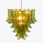 Green Petalo Murano Chandelier - fovolighting