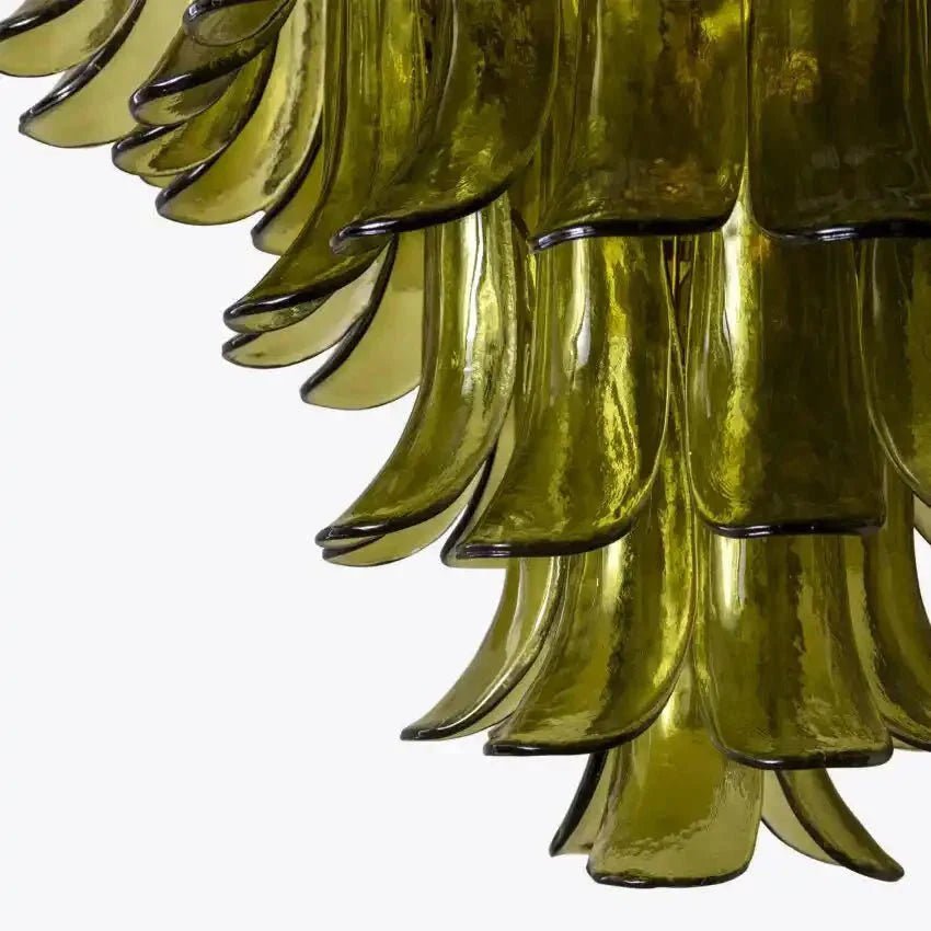 Green Petalo Murano Chandelier - fovolighting