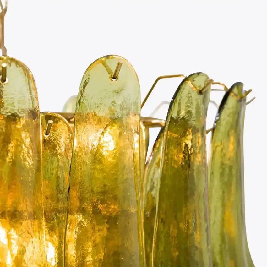 Green Petalo Murano Chandelier - fovolighting