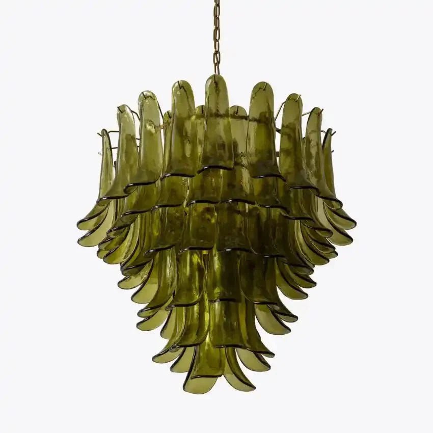 Green Petalo Murano Chandelier - fovolighting