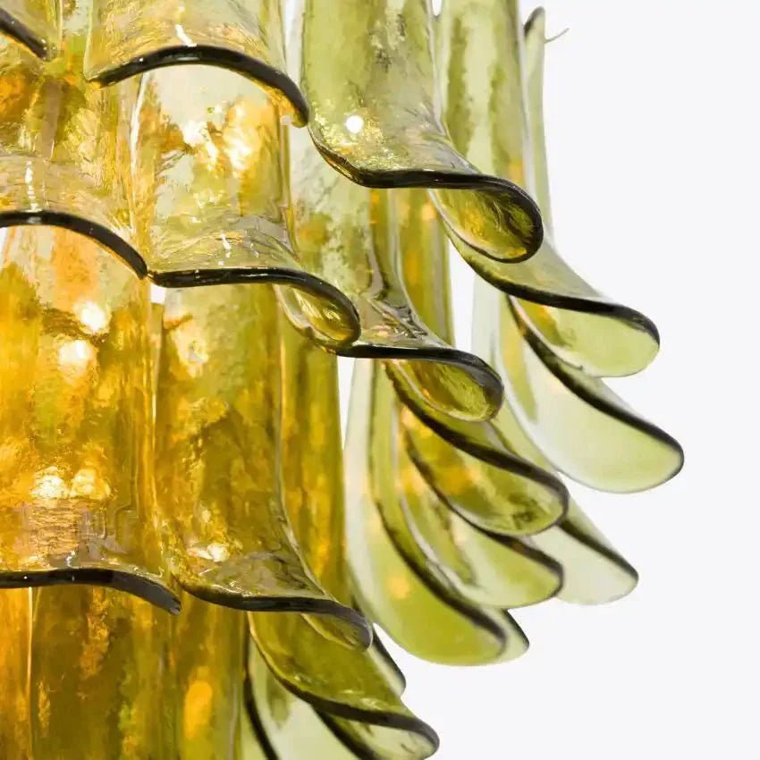 Green Petalo Murano Chandelier - fovolighting