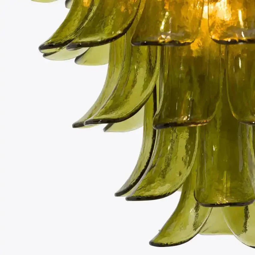 Green Petalo Murano Chandelier - fovolighting