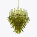 Green Petalo Murano Chandelier - fovolighting