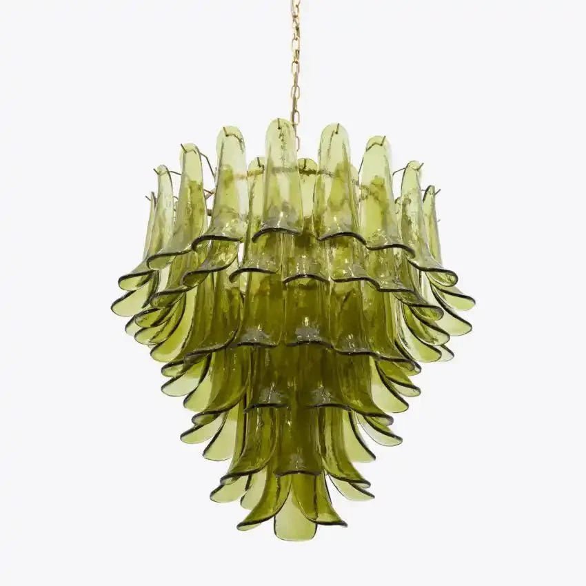 Green Petalo Murano Chandelier - fovolighting
