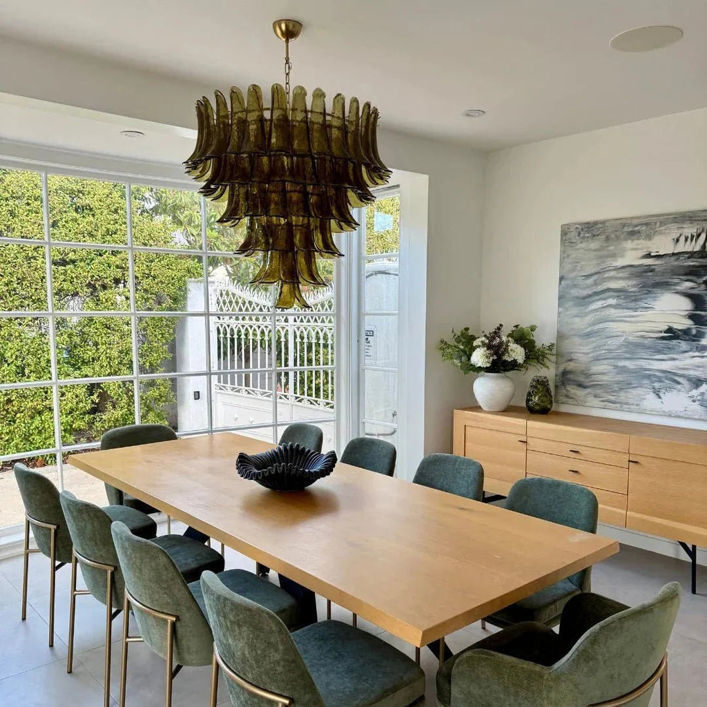 Green Petalo Murano Chandelier - fovolighting