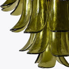 Green Petalo Murano Chandelier - fovolighting