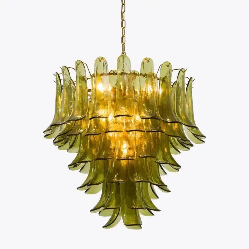 Green Petalo Murano Chandelier - fovolighting