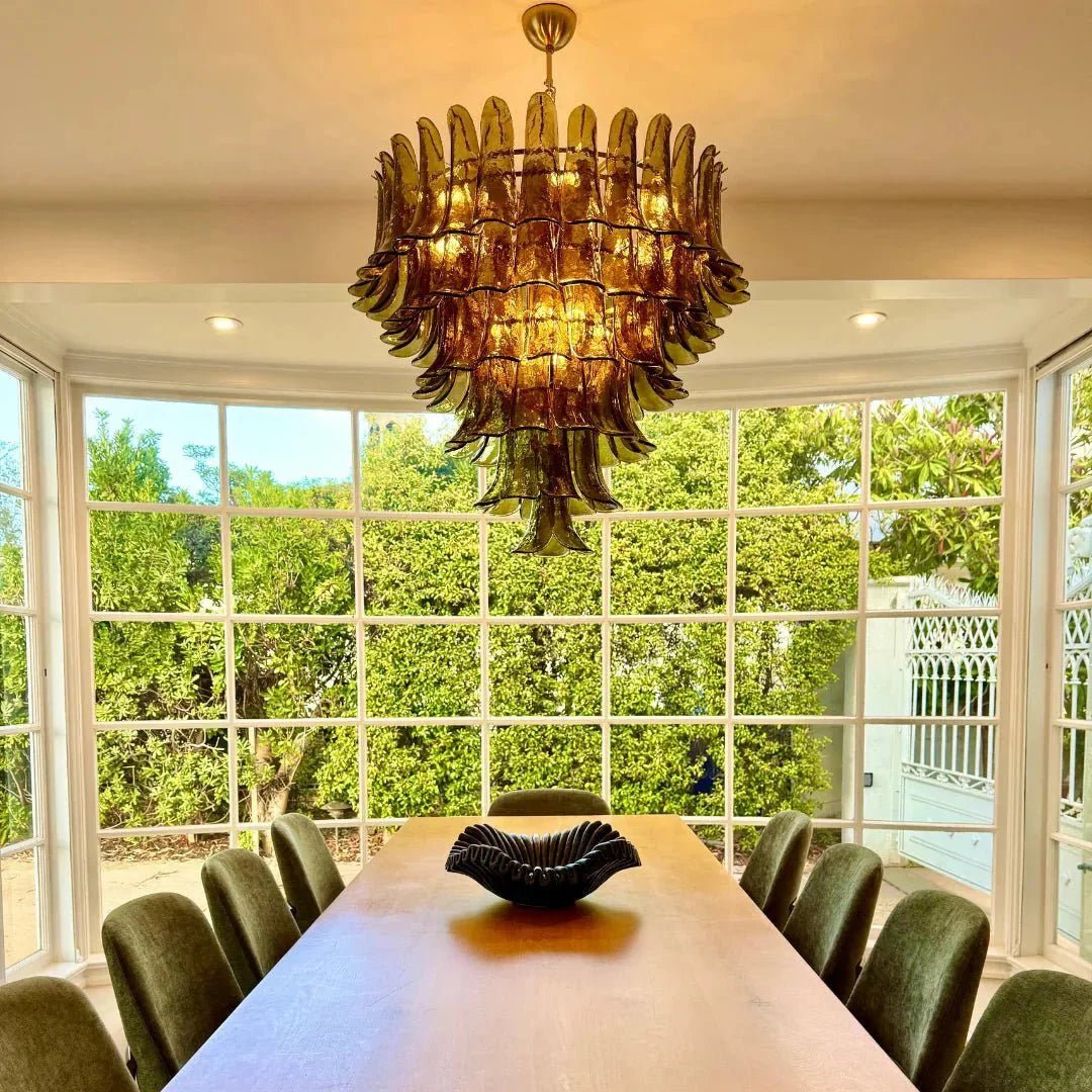 Green Petalo Murano Chandelier - fovolighting