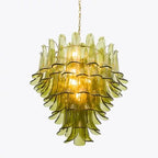 Green Petalo Murano Chandelier - fovolighting