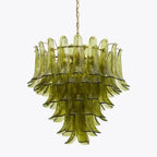 Green Petalo Murano Chandelier - fovolighting