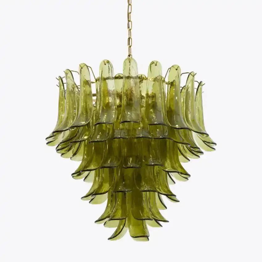 Green Petalo Murano Chandelier - fovolighting