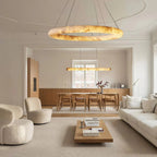 Halima Halo Alabaster Chandelier - fovolighting