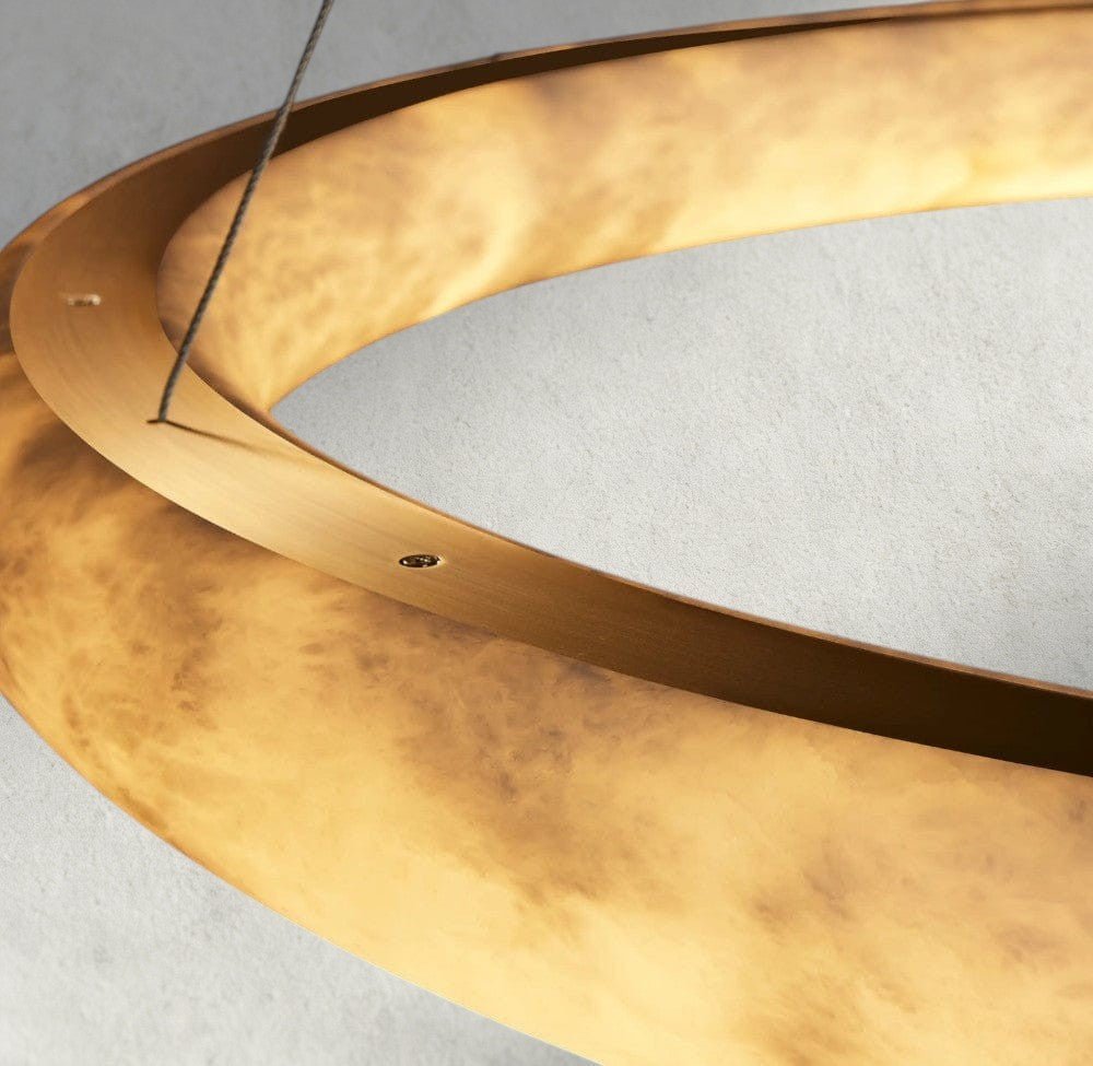 Halima Halo Alabaster Chandelier - fovolighting