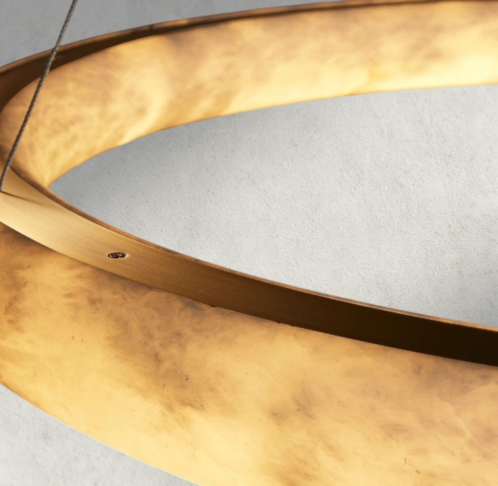 Halima Halo Alabaster Chandelier - fovolighting