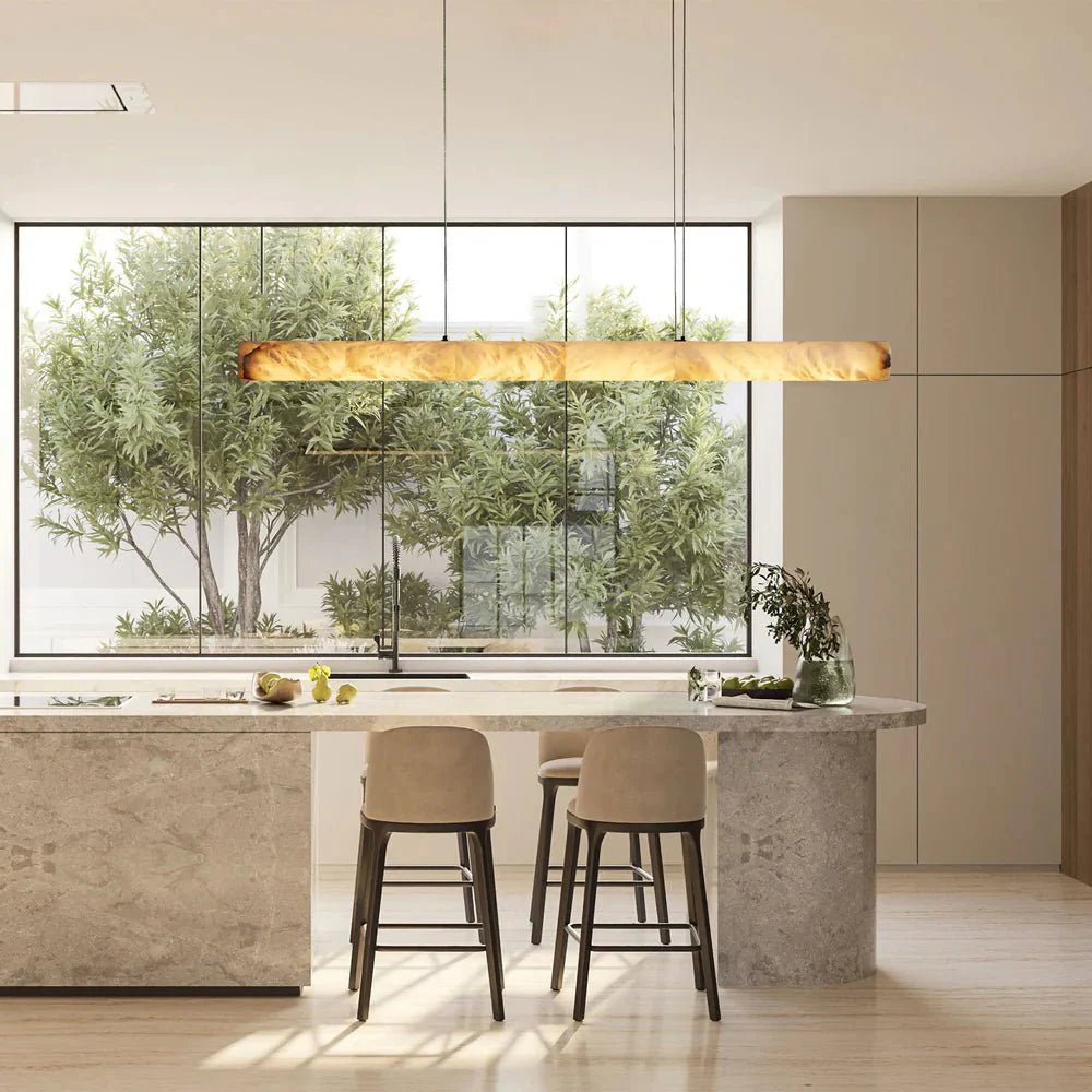 Halima Linear Alabaster Chandelier - fovolighting